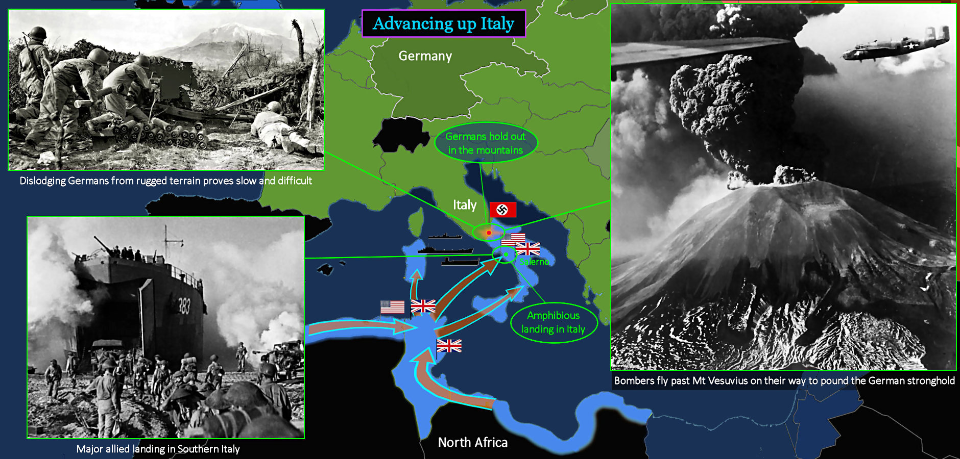 Italian Campaign, 1943 map